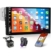 Orderich Single Din Car Radio with Bluetooth iOS/Android Mirror Link, 7 Inch Touch Screen Car Ste...