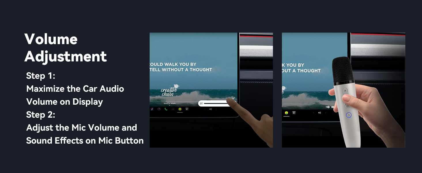 tesla car karaoke microphone for model y