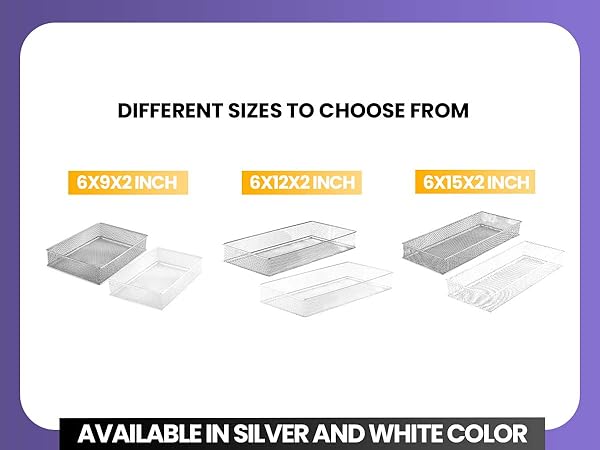 different sizes