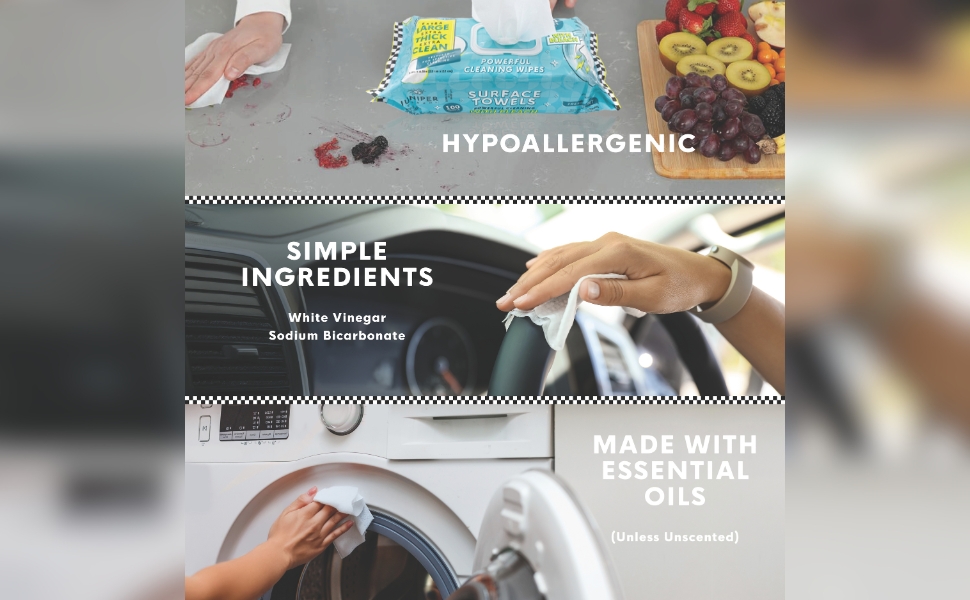 thick surface wipes scent cleaning wet wipes surface cleaner bleach free juniper