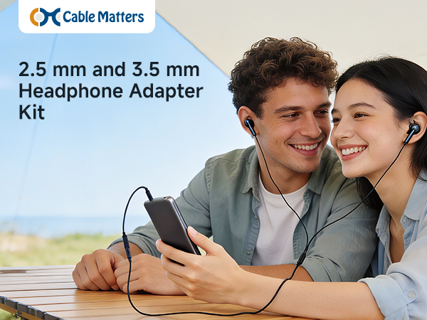 Combo-Pack 2.5mm and 3.5mm Headphone Adapter Kit