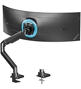 Single Monitor Arm Heavy-Duty for 17-49 inch Screen - Supports Up to 44 lbs,Ultrawide Full Motion...