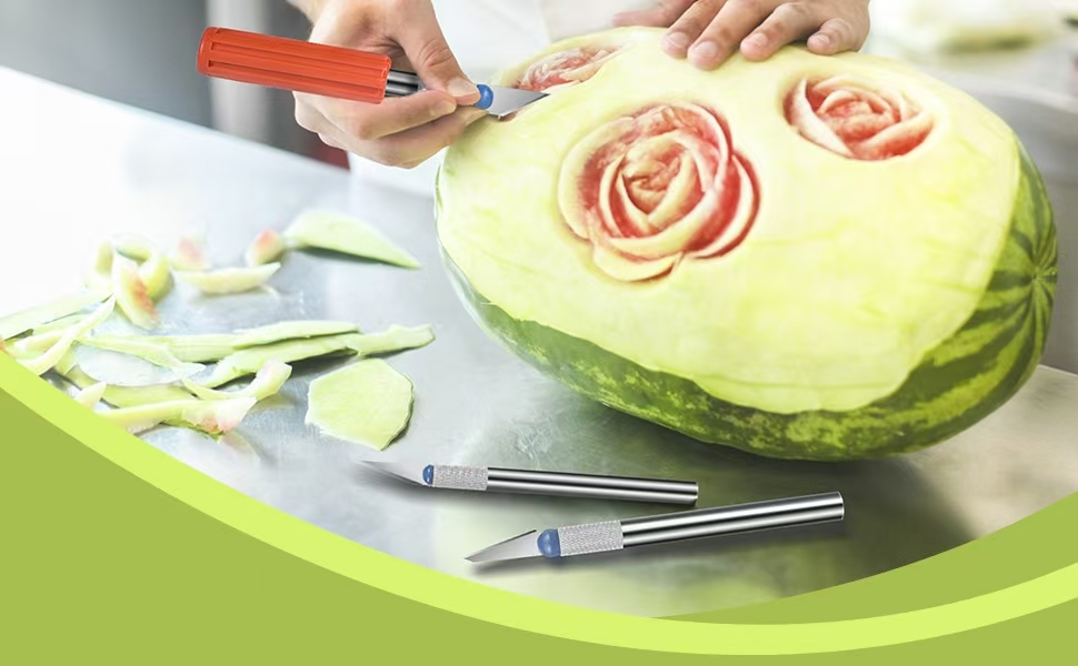 It can carve various patterns on watermelons.