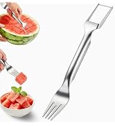 Watermelon Fork Slicer Cutter, 2-in-1 Stainless Steel Watermelon Slicer & Fruit Fork, Summer Kitc...