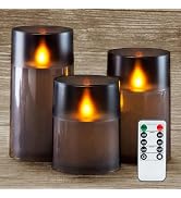 Homemory Upgraded Flickering Flameless Candles with Realistic Dancing Flame, LED Candles, Battery...
