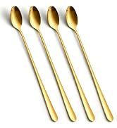Kucensi Long Handle Iced Tea Spoons, 8.78-Inch Long Tea Spoons, Coffee Spoon, Ice Cream Spoon, Sa...