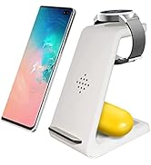 Wireless Charger Samsung 3 in 1 Qi Fast Wireless Charging Station Stand for Galaxy Watch 5/4/3/Ac...