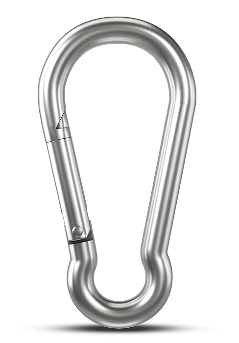 KINLINK Galvanized Steel Carabiner Clip Heavy Duty Spring Snap Hook Small Carabiner Clips Clasp