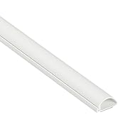 D-Line Half Round Cord Hider, Patented Cable Cover, Hide TV Wall Mount Wires, Raceway for Cords, ...