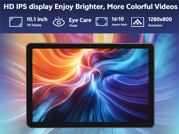Android Tablet 10 Inch for Kids Adults Expandable