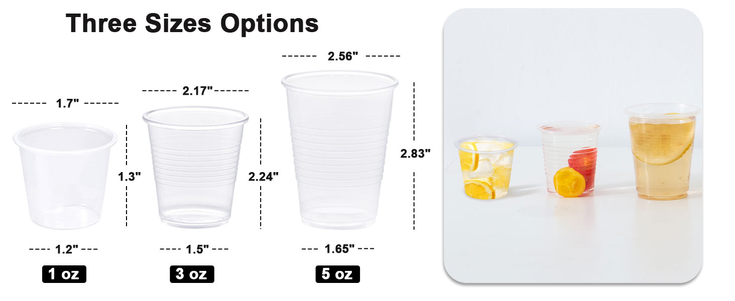 plastic cups 3 oz