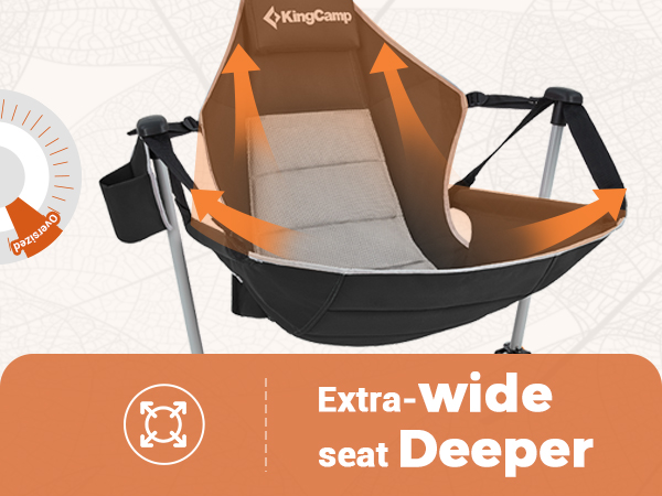 Extra wide, deeper seat – lounge without limits