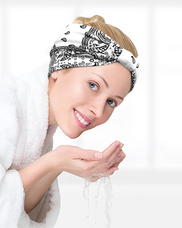 Women's wide headband knotted non-slip headband soft cashew textured headband hair accessories