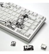 ATTACK SHARK SK02 129 Keys Full Keycaps Set,Black Knight Theme,Dye-Sub | Cherry Profile,Side Prin...