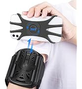 HLOMOM Running Phone Holder Armband for Phone, Detachable & 360°Rotated Sports Armband with Key P...