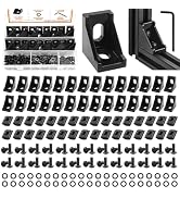 mankk 30 Set 2020 Series T Slot Rail Aluminum Extrusion Profile Connectors,2028 Corner Bracket wi...