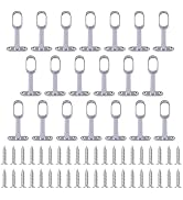 INCREWAY Closet Rod Support, 20Pcs Hollow Zinc Alloy Adjustable Oval Wardrobe Rail Rod End Bracke...