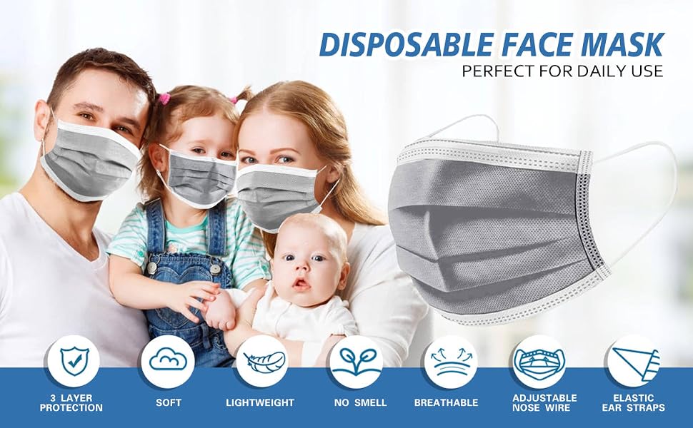 Grey Face Masks