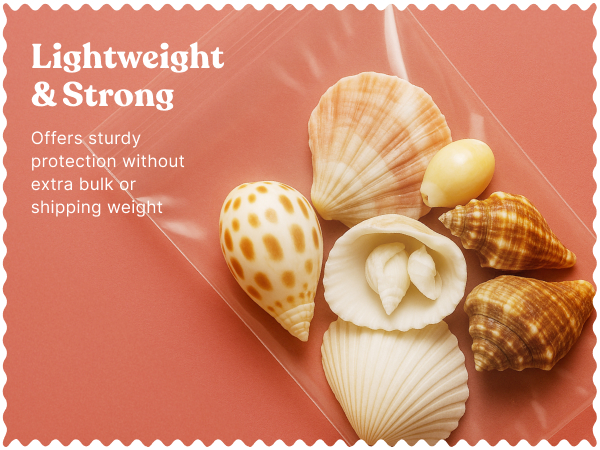 Lightweight and Strong. Offers sturdy protection without extra bulk or shipping weight