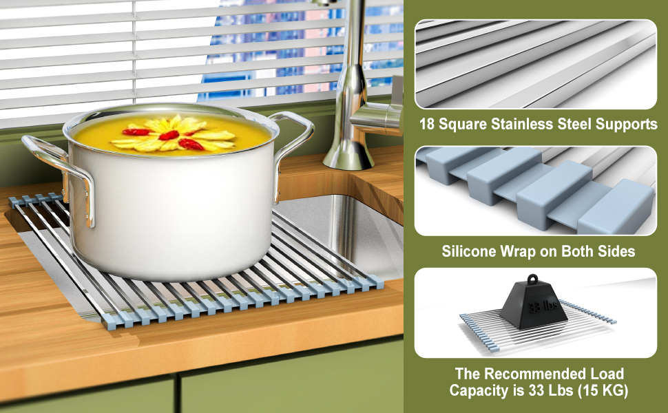 Roll Up Dish Drying Rack