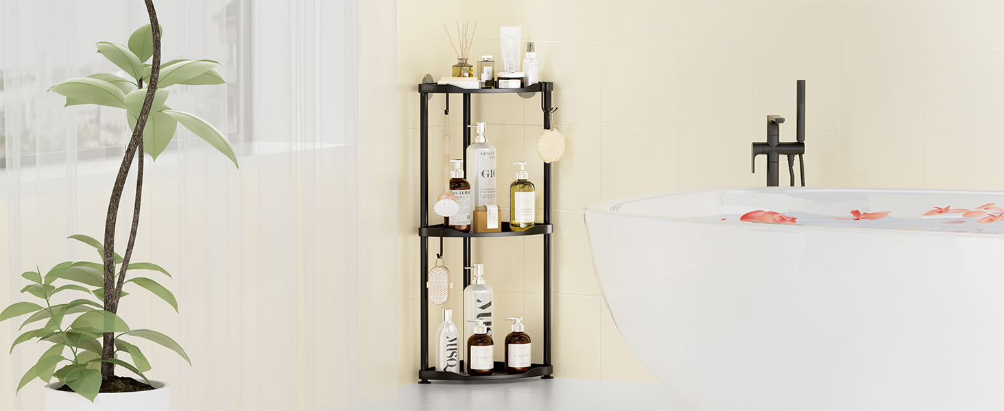 Corner Shower Caddy Standing Corner Shower Organizer Floor Shower Shelf