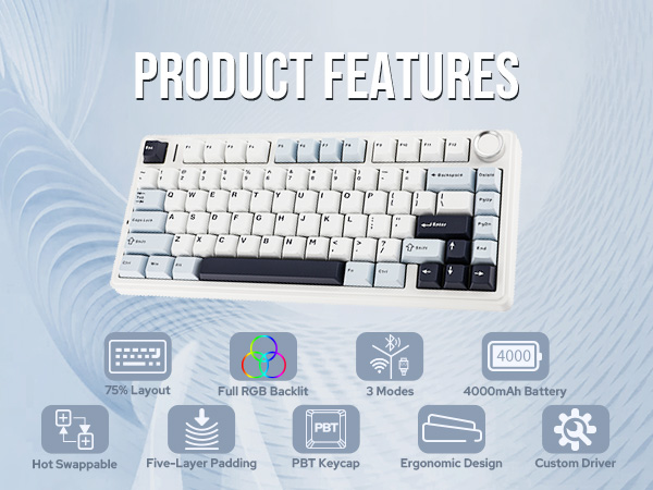 AULA F75 gaming keyboard