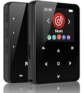 64GB Bluetooth 5.3 MP3 Player with 1.77'' Display, Zinc Alloy Music Player with FM Radio, Voice R...
