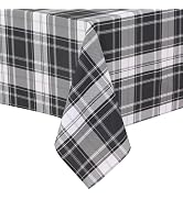 Hiasan Rectangle Gingham Tablecloth 60 x 120 Inch, Black Waterproof Checkered Table Cloth, Wrinkl...