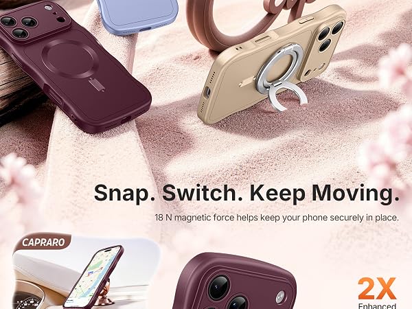For iPhone 18 Pro 17 Pro Case Compatible with MagSafe Wavy Shockproof Slim Durable Drop Protection