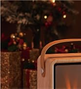 Shinic Portable Electric Fireplace Heaters with Crackling Sound & Realistic Flame,1500W/750W Spac...