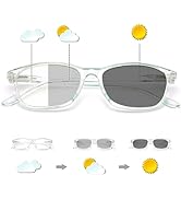 Transition Photochromic Nearsighted Distance Glasses For Men Women Spring Hinge Myopia Shortsight...