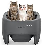 Automatic Litter Box, Self Cleaning Litter Box for Multiple Cats, Open Top with App Control, 18-D...
