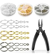 FSWCCK Split Rings Kit, 2070 PCS Double Loops Split Jump Ring with Split Ring Pliers, Mini Metal ...