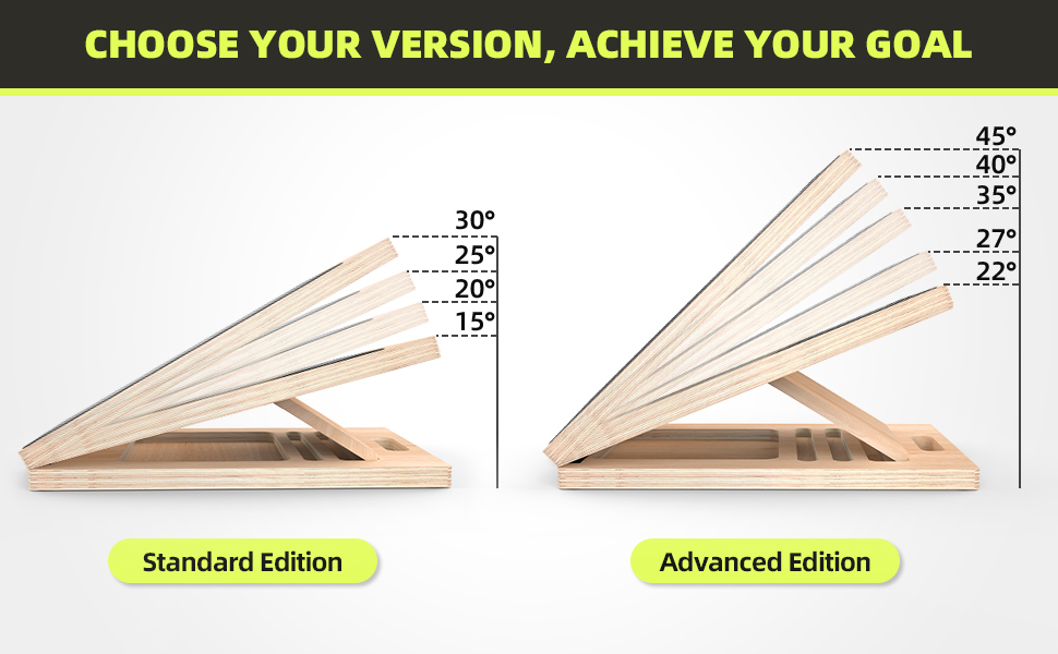 wood slant board 15 degree
