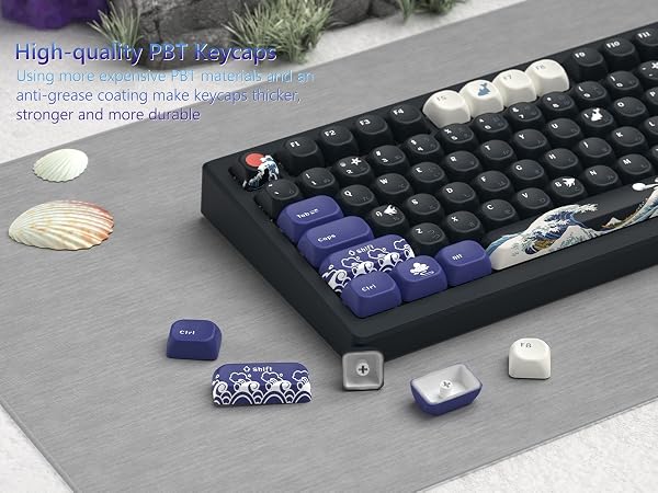 Kanagawa Black PBT Keycaps