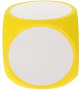 NUOBESTY Dry Erase Dice: DIY Blank Dice Cubic Portable Erasable Writable Big Foam for Game Home S...