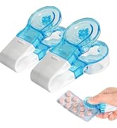 2Pcs Blue Portable Pill Taker Remover, Pill Remover, Blister Pack Opener Popper Assistance Pill O...