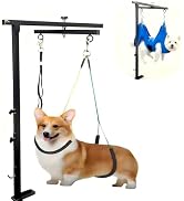 Mluyeri 360 Rotatable Dog Grooming Arm with Clamp, Foldable Adjustable Height Grooming Table Arm ...