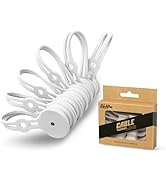 Xuuza Cord Ties 10-Pack, White Silicone Cord Organizer Magnetic Cord Holder Strap Winder Rubber M...