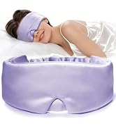 LitBear 100% Mulberry Silk Sleep Mask for Women & Men, Soft and Comfortable Eye Mask for Side Sle...
