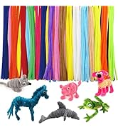 Krijuess 200 Pcs Pipe Cleaners Craft Supplies, Multi-Color Pipe Cleaners Bulk, Chenille Stems for...