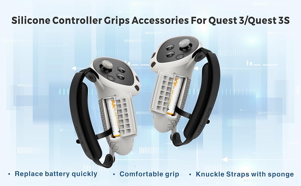 Controller Grips Cover Compatible with Meta Quest 3S/Quest 3
