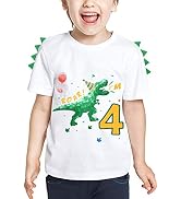Dinosaur 4th Birthday Shirt Toddler Boy Four Year Old Dino B-Day T-Shirt