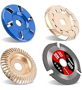 Pomsare Angle Grinder Wood Carving Disc Grinding Wheel, Attachments Wood Cutting Wheel Shaping Di...