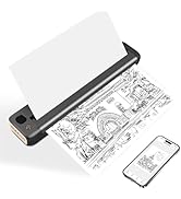 Rongta Small Portable Wireless Printer, Mobile WiFi Bluetooth Inkless Thermal Printer for Travel ...