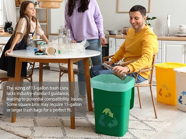tall kitchen trash bags 13 gallon