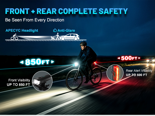 bike lights front and back bicycle lights for night riding bicycle headlight and rear light