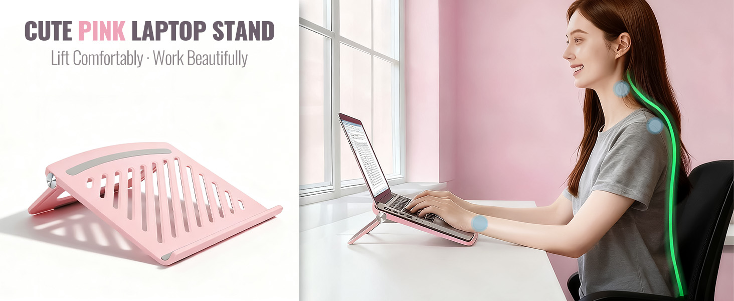 pink laptop stand for desk