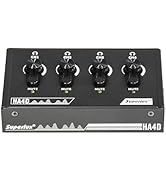 Superlux HA4D 4-Channel Headphone Amplifier for Podcast & Studio, USB-C Powered Audio Splitter wi...