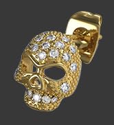 Gold Skull Earrings